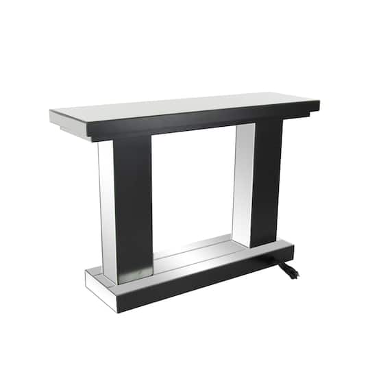 Silver Glam Wood Console Table